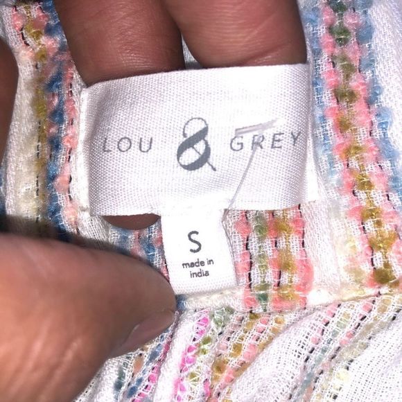 Lou & Grey Loft Rainbow Stripe Shorts Pensive Blue Size Small - Picture 4 of 8